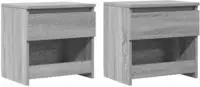 vidaXL Nachttische 2 Stk. Grau Sonoma 40x30x39 cm Holzwerkstoff