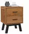 vidaXL Nachttisch mit Schubladen Teak Massivholz 40x35x55cm