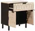 vidaXL Nachttisch mit Schubladen Weiß Mangoholz 50x33x60cm