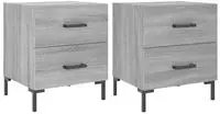 vidaXL Nachttische 2 Stk. Grau Sonoma 40x35x47,5 cm Holzwerkstoff