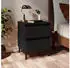 vidaXL Nachttisch mit Schublade, Holzwerkstoff, Schwarz, 40x35x50cm (805871)