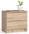 Akord Furniture Factory Akord K60 Nachttisch 2 Schubladen, Sonoma Eiche, 60x40x55cm (K60)