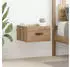 vidaXL Wandmontierter Nachtschrank Artisan-Eiche 35x35x20cm