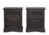 ebuy24 New Mexico Nachttisch 53x66x38cm, 1 Schublade, 1 Tür, kolonial gebeizt/Wachs, Schwarz