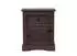 ebuy24 New Mexico Nachttisch 53x66x38cm, 1 Schublade, 1 Tür, kolonial gebeizt/Wachs, Schwarz