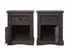 ebuy24 New Mexico Nachttisch 53x66x38cm, 1 Schublade, 1 Tür, kolonial gebeizt/Wachs, Schwarz