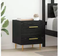 vidaXL Nachttisch Schwarz Eichen-Optik 40 x 35 x 47,5 cm Holzwerkstoff