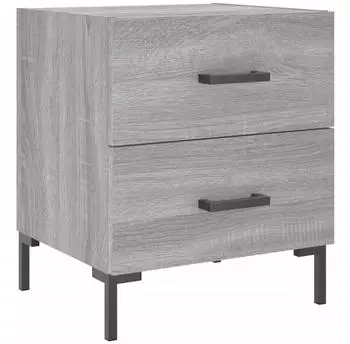 vidaXL Nachttisch Grau Sonoma Holzwerkstoff 40x35x47,5cm (827320)