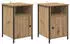 vidaXL Nachttisch 2er-Set Artisan-Eiche 40x42x60cm Holzwerkstoff Stahlbeine