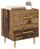 vidaXL Nachttisch mit Schublade, Altholz-Optik, 40x35x47,5cm, 2er-Set