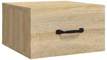 vidaXL Wandmontierter Nachttisch Sonoma-Eiche 35x35x20cm