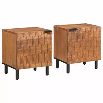vidaXL Nachttisch Massivholz Mango, 40x33,5x46cm