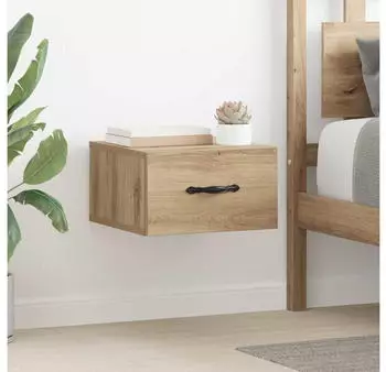vidaXL Wandmontierter Nachttisch 2 Stk., Artisan-Eiche, 35x35x20cm