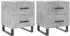 vidaXL Nachttisch 2er-Set Holzwerkstoff Betongrau 40x35x47,5cm (827365)