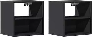 vidaXL Wand-Nachttische 2 Stk. 40x31x39,5 cm (848745) schwarz