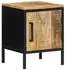 vidaXL Nachttisch und 30x30x40 cm Massivholz Mango (4019639) braun schwarz