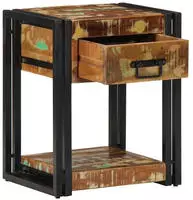 vidaXL Nachttisch 2 pcs 40 x 35 x 50 cm Massives upgecyceltes Holz
