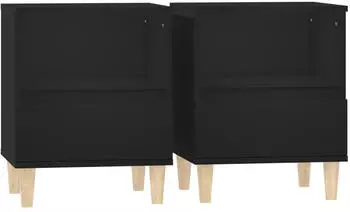 vidaXL 2 Stk. Schwarz 40x35x50 cm (821797)