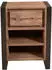 SIT Möbel Nacht-Kommode mit 1 Schublade 2 offene Fächer | Akazie natur | Gestell Metall schwarz | B 50 x T 40 x H 65 cm | 11859-01 | Serie NATURAL EDGE