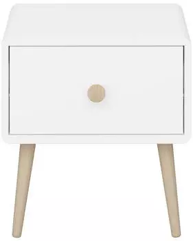 ebuy24 Gaia Nachttisch 1 Schublade, Holzwerkstoff, Wei&szlig;, 42x44x40cm (04-5063)