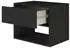 Selsey Framme Hängenachttisch mit Schublade, Schwarz, 50cm (Framme)