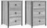 vidaXL Nachttisch 2er-Set Grau Sonoma 40x36x60cm Holzwerkstoff