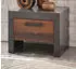 Furn.Design Ward Nachttisch Shabby Chic, Used Wood/grau, 1 Schublade, 45x45x55cm (I-9MDMBR36)