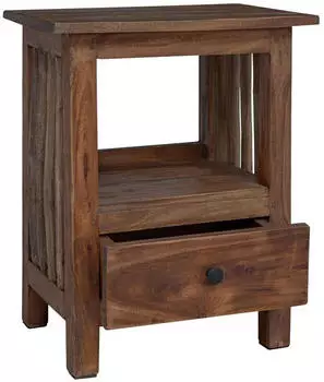 vidaXL Nachttisch Massives Recyceltes Holz Braun 30x30x47cm (42012370)