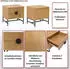 MCW MCW-O39 Nachttisch Melamin MDF Metall 50x48x39cm, natur (99922)