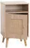 MCW Nachttisch M39 Kubu Rattan Holz Eiche-Optik 71x40x41cm (93326)