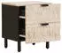 vidaXL Nachttisch mit Schubladen Weiß 40x33,5x46cm Massivholz Mango