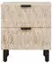 vidaXL Nachttisch mit Schubladen Weiß 40x33,5x46cm Massivholz Mango