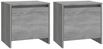 vidaXL Nachttische 2 Stk. Grau Sonoma 45x34x44,5cm Holzwerkstoff (813047)