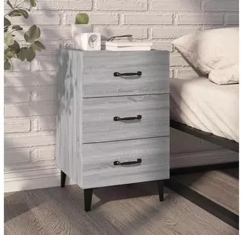 vidaXL Nachttisch Sonoma 40x40x66 cm Holzwerkstoff (817325) grau