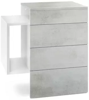 Vladon Queens Nachttischschrank h&auml;ngend 2 Schubladen, 60x63x36cm