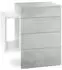 Vladon Queens Nachttischschrank hängend 2 Schubladen, 60x63x36cm