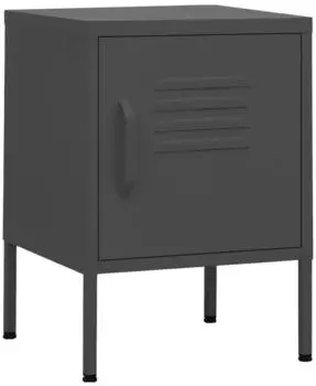 vidaXL Nachttisch Anthrazit 35x35x51 cm Stahl (336213)