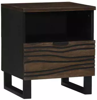 vidaXL Nachttisch Walnuss 40x33x46 cm massives Mangoholz (4018014)