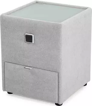 Jockenhöfer "Lancy" grau (hellgrau 485 29) B:42,5cm H:53cm T:45cm Holzwerkstoff Glas Sideboards mit LED-Beleuchtung (19455900-0) hellgrau 485 29