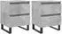 vidaXL Nachttisch (2er-Set) Betongrau 40x35x50cm Holzwerkstoff (826901)