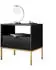 Lookway Cortado Gold S54 Nachttisch Holzwerkstoff Schwarz, 54x56x39cm (800001026674)