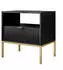 Lookway Cortado Gold S54 Nachttisch Holzwerkstoff Schwarz, 54x56x39cm (800001026674)