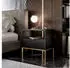 Lookway Cortado Gold S54 Nachttisch Holzwerkstoff Schwarz, 54x56x39cm (800001026674)