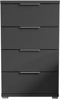 Schlafkontor Smilla Nachtkommode 4 Schubladen Graphit 46x79x42cm (LAVAL)