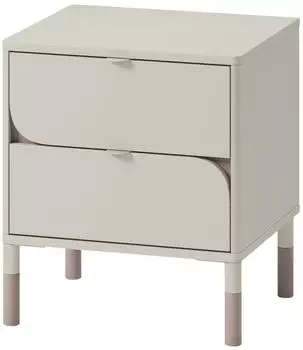Mirjan24 Harmony HR07 Kinder-Nachttisch 2 Schubladen Metallfüße 46x40x52cm (HR07)