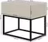 Selsey Veldio Nachttisch mit Schublade, weiß, schwarzes Metallgestell (50x35,6x44cm)