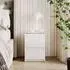 Lookway Hana M2 Nachttisch mit Schubladen, weiß, Holzwerkstoff, 30x40x30cm (800001298602)