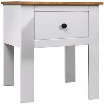 vidaXL Panama Nachttisch wei&szlig;, Kiefernholz massiv, 46x40x57cm (282693)