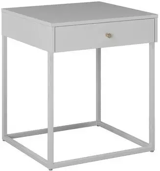 ebuy24 Pops Nachttisch 1 Schublade, Stahl, Wei&szlig; (12-44243)