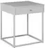 ebuy24 Pops Nachttisch 1 Schublade, Stahl, Weiß (12-44243)